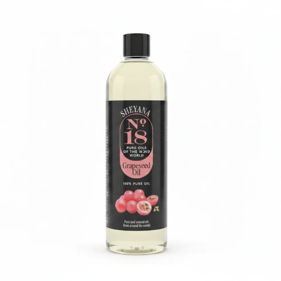 Sheyana Grapeseed Oil 100% Pure 500ml | Lightweight Hair & Skin Nourishing Oil