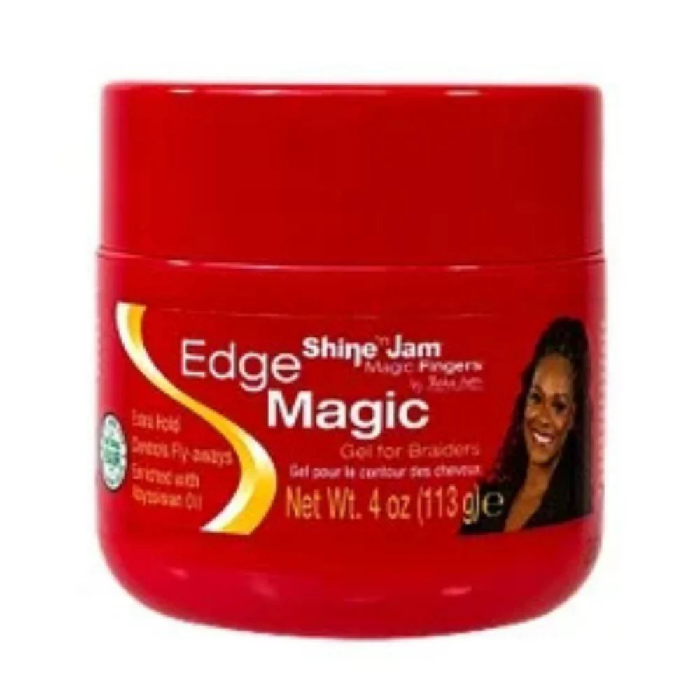 Shine ’n Jam Magic Fingers Gel for Braiders 4oz | Strong Hold Styling Gel