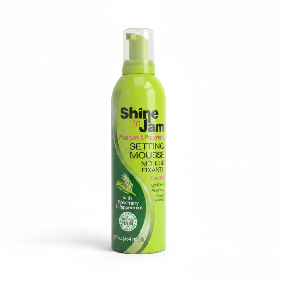 Shine ’n Jam Setting Mousse Rosemary & Peppermint | Firm Hold Braids Foam