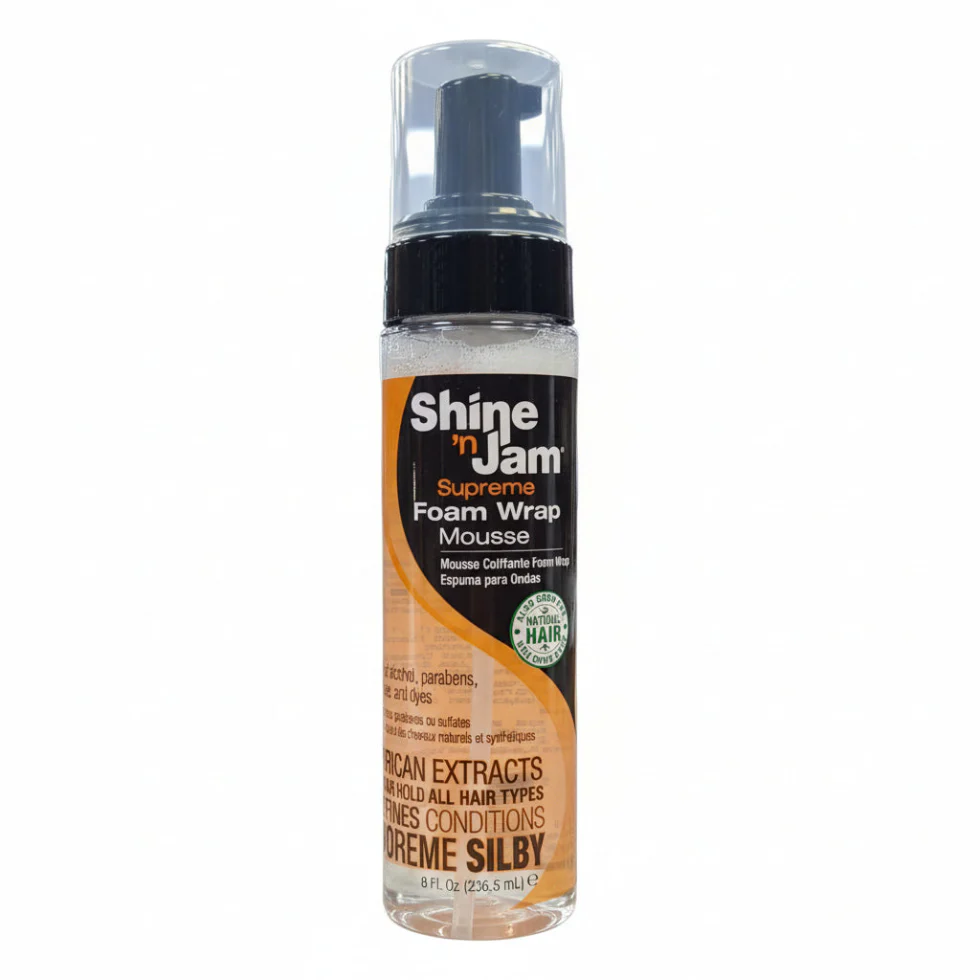 Shine ’n Jam Supreme Foam Wrap Mousse 236ml | Power Hold & Silky Finish