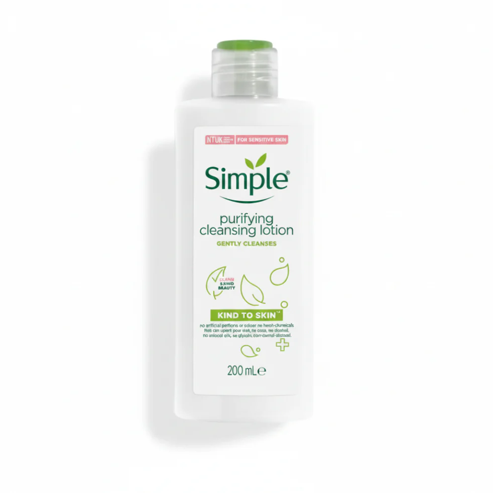 Simple Purifying Cleansing Lotion 200ml | Gentle Makeup Remover & Cleanser