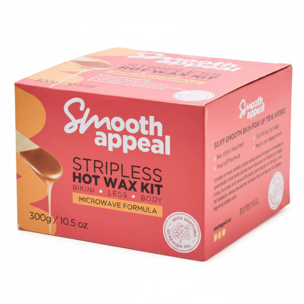 Smooth Appeal Microwave Stripless Hot Wax Kit 300g | At-Home Hair Removal Wax