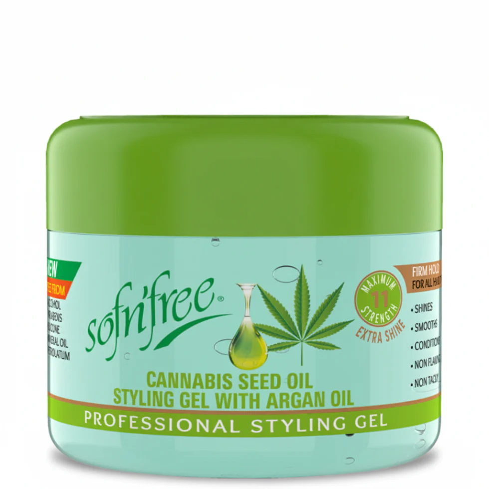 Sofn'Free Cannabis Seed Oil Styling Gel with Argan Oil 250ml | Max Hold