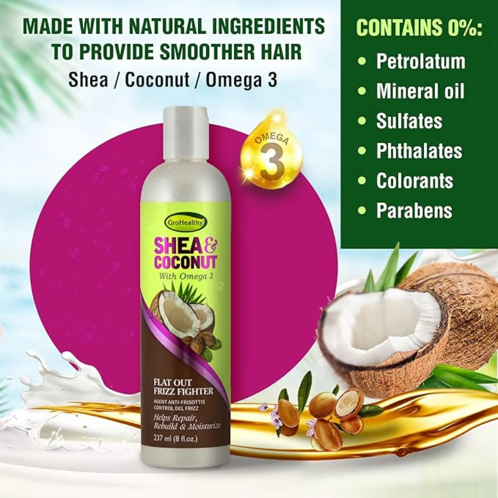 Sofn’Free Gro Healthy Shea & Coconut Frizz Fighter 237ml | Smooth Hair - Image 3