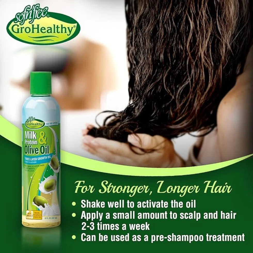 Sofn'Free Milk & Protein Olive Oil Leave-In Treatment 237ml | Nourish - Image 3