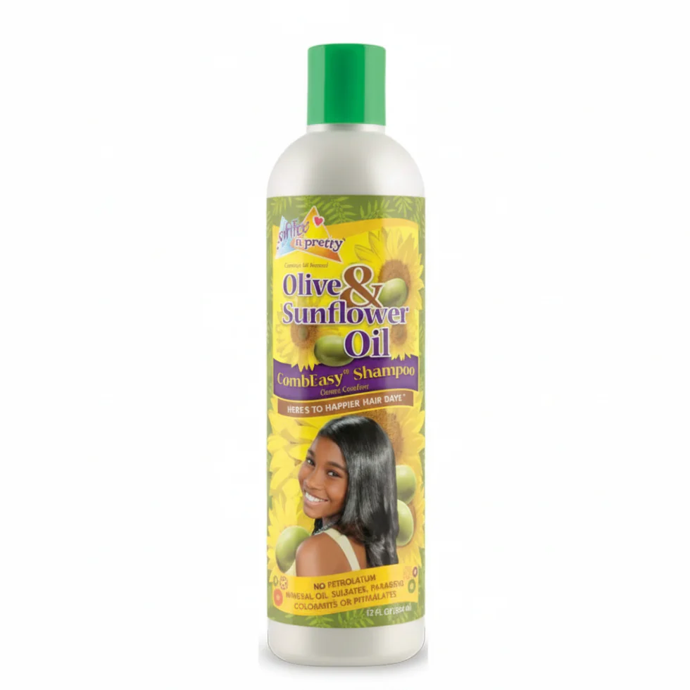 Sofn’Free N’Pretty CombEasy Shampoo 12oz | Olive & Sunflower Strength & Growth