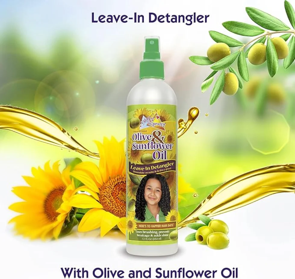 Sofn’Free N’Pretty Leave-In Detangler 12oz | Olive & Sunflower Shine for Curls - Image 3