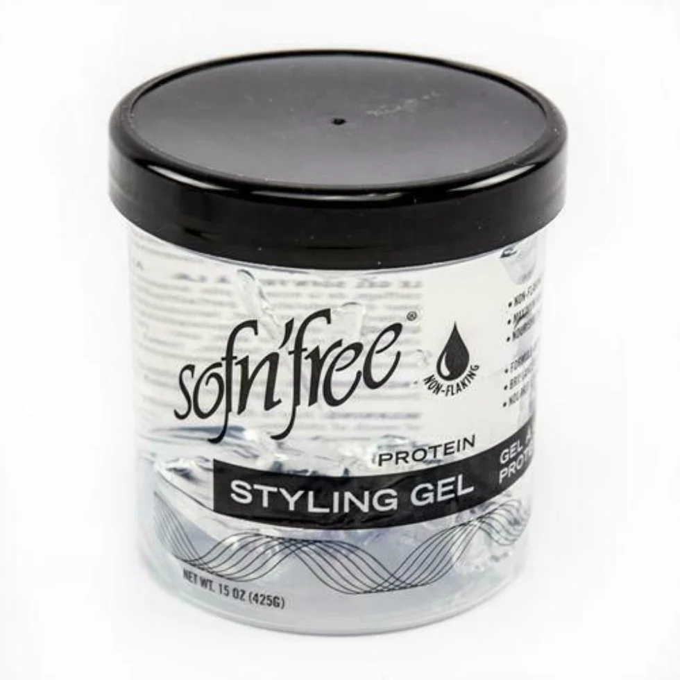 Sofn'free Protein Styling Gel 15oz/425g | Maximum Hold & Shine