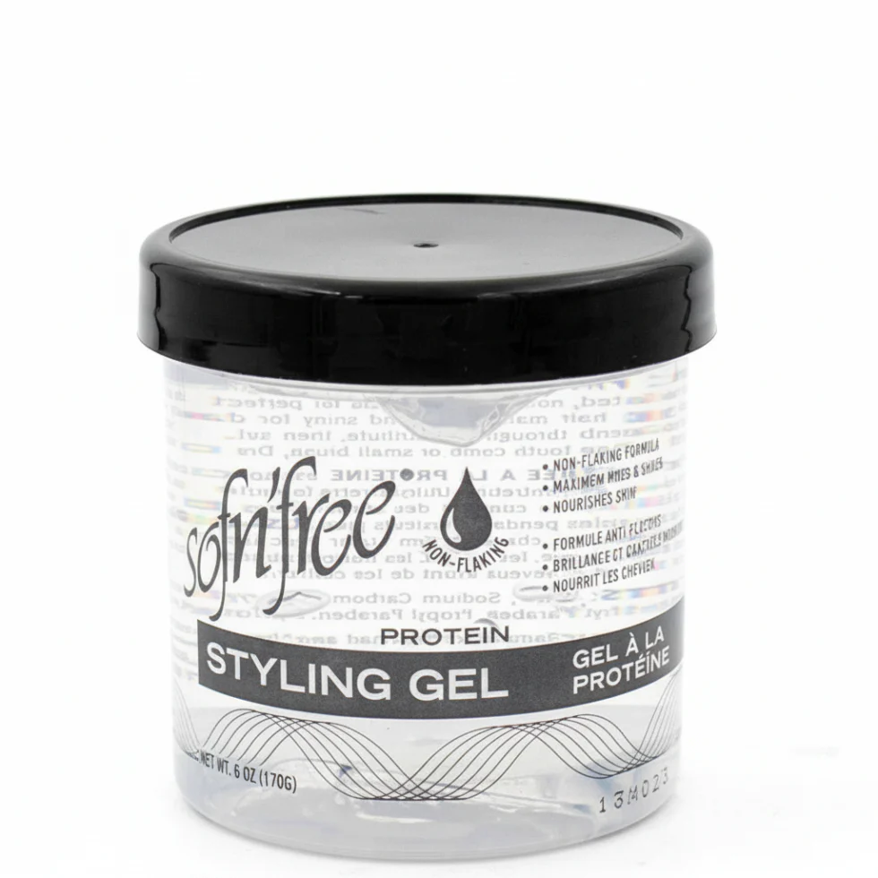 Sofn'Free Protein Styling Gel Clear 170g | Max Hold & No Flakes