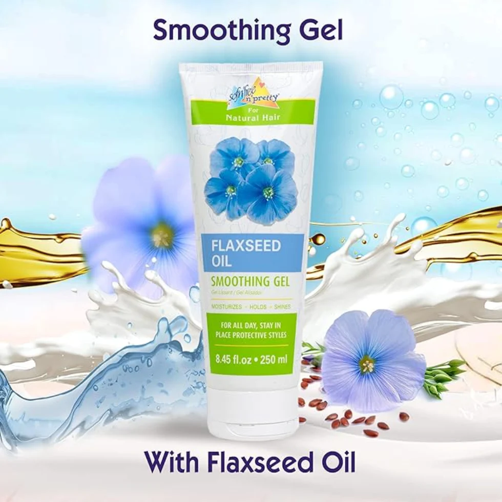 Sofn’Free N’Pretty Flaxseed Oil Smoothing Gel 250ml | All Day Hold & Shine - Image 3