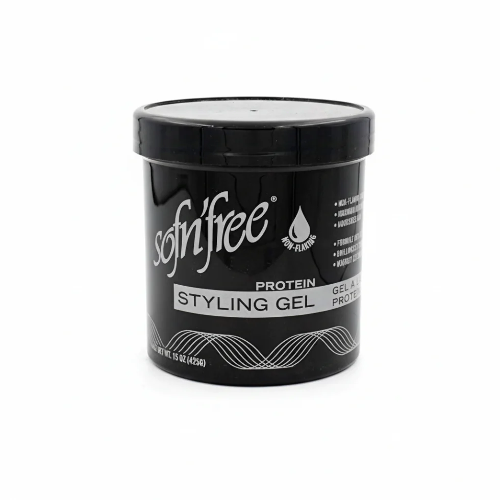 Sofn'Free Protein Styling Gel Black 425g | Max Hold & Shine