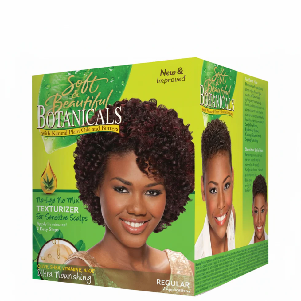 Soft & Beautiful No-Lye No Mix Texturizer | Sensitive Scalp Regular 2 Applications