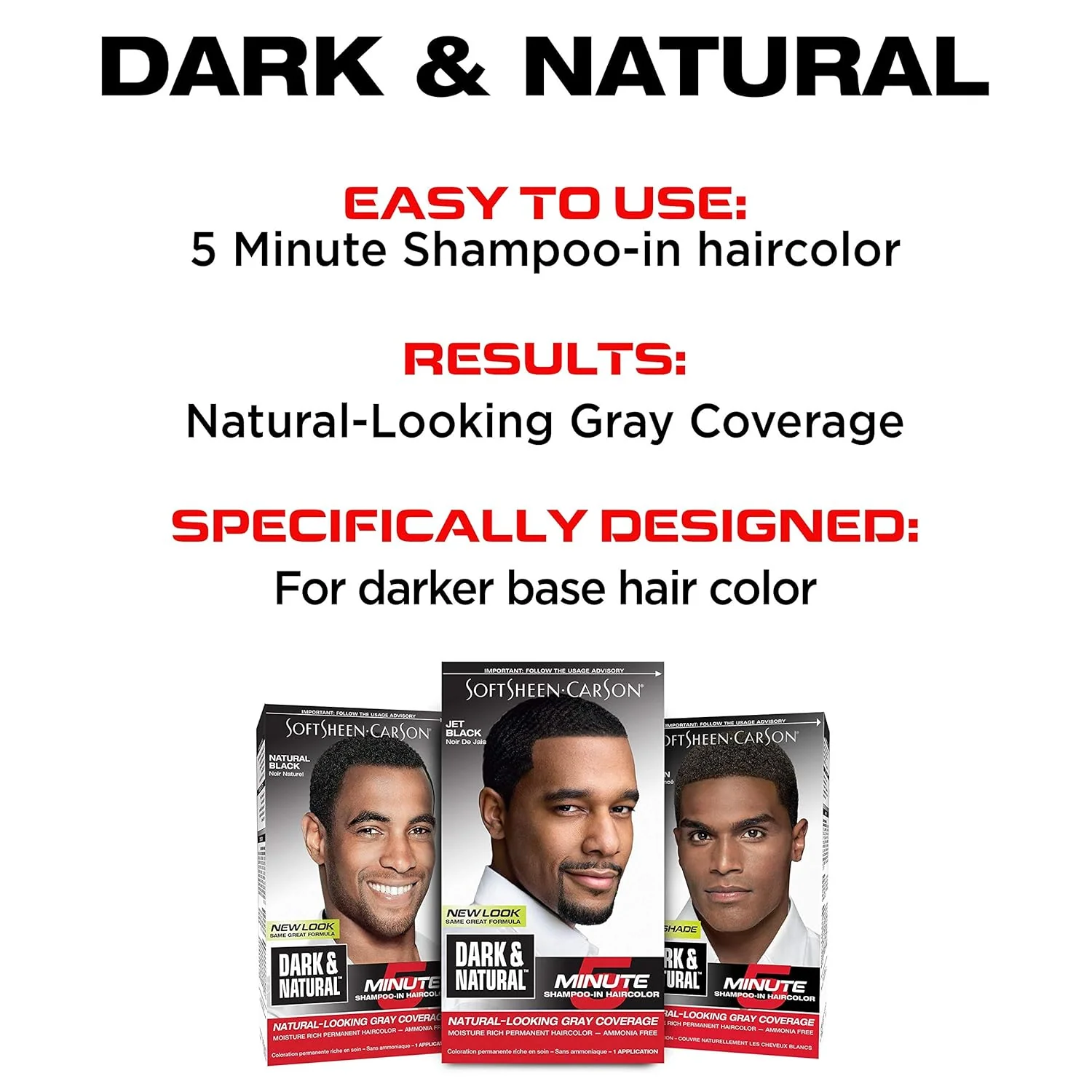 SoftSheen-Carson Dark & Natural Men’s Hair Color Jet Black or Natural Black Permanent Dye - Image 6
