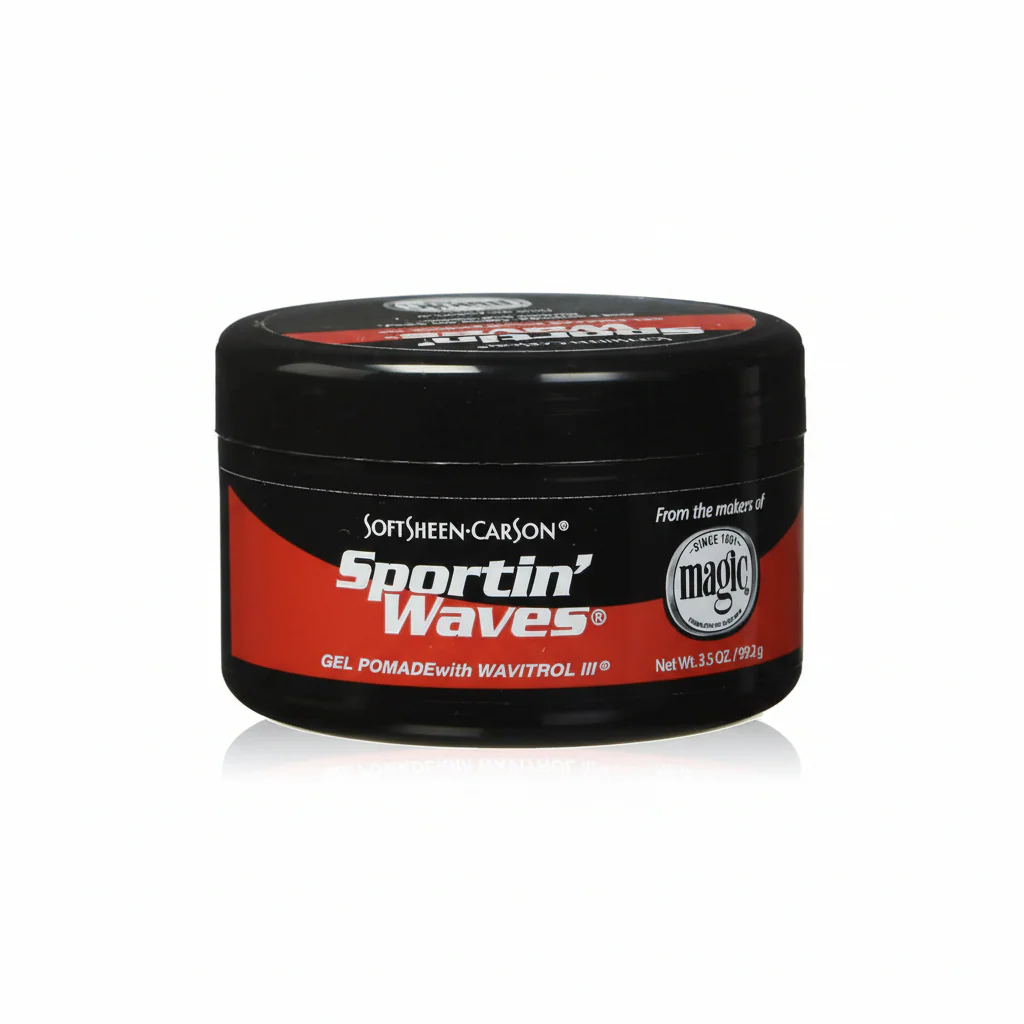 Softsheen Carson Sportin Waves Gel Pomade With Wavitrol 99.2g | Strong Hold, Smooth Waves