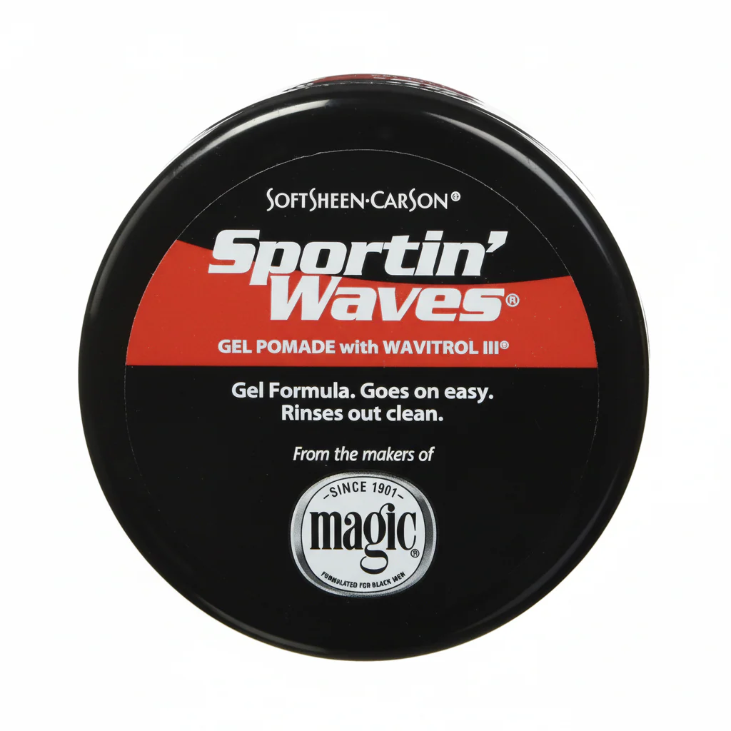 Softsheen Carson Sportin Waves Gel Pomade With Wavitrol 99.2g | Strong Hold, Smooth Waves - Image 2