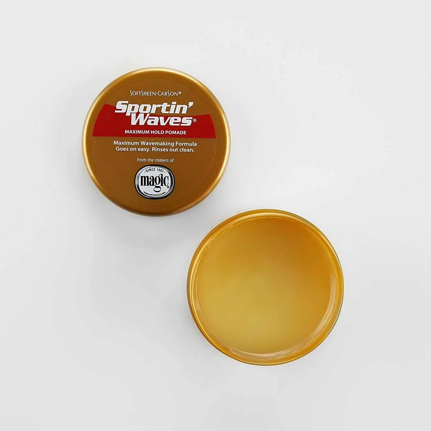 Softsheen Carson Sportin Waves Maximum Hold Pomade 99g | Strong Hold, Shiny Waves - Image 2