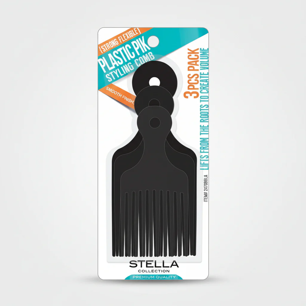 Stella Collection Plastic Styling Comb - 2470BLA