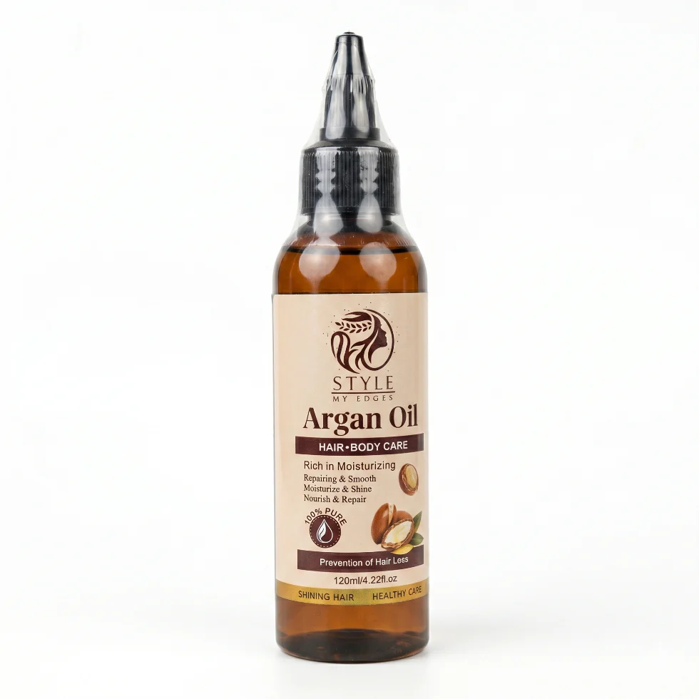 Style My Edge Argan Oil 120ml | Hair Repair & Frizz Control Nourishing Oil