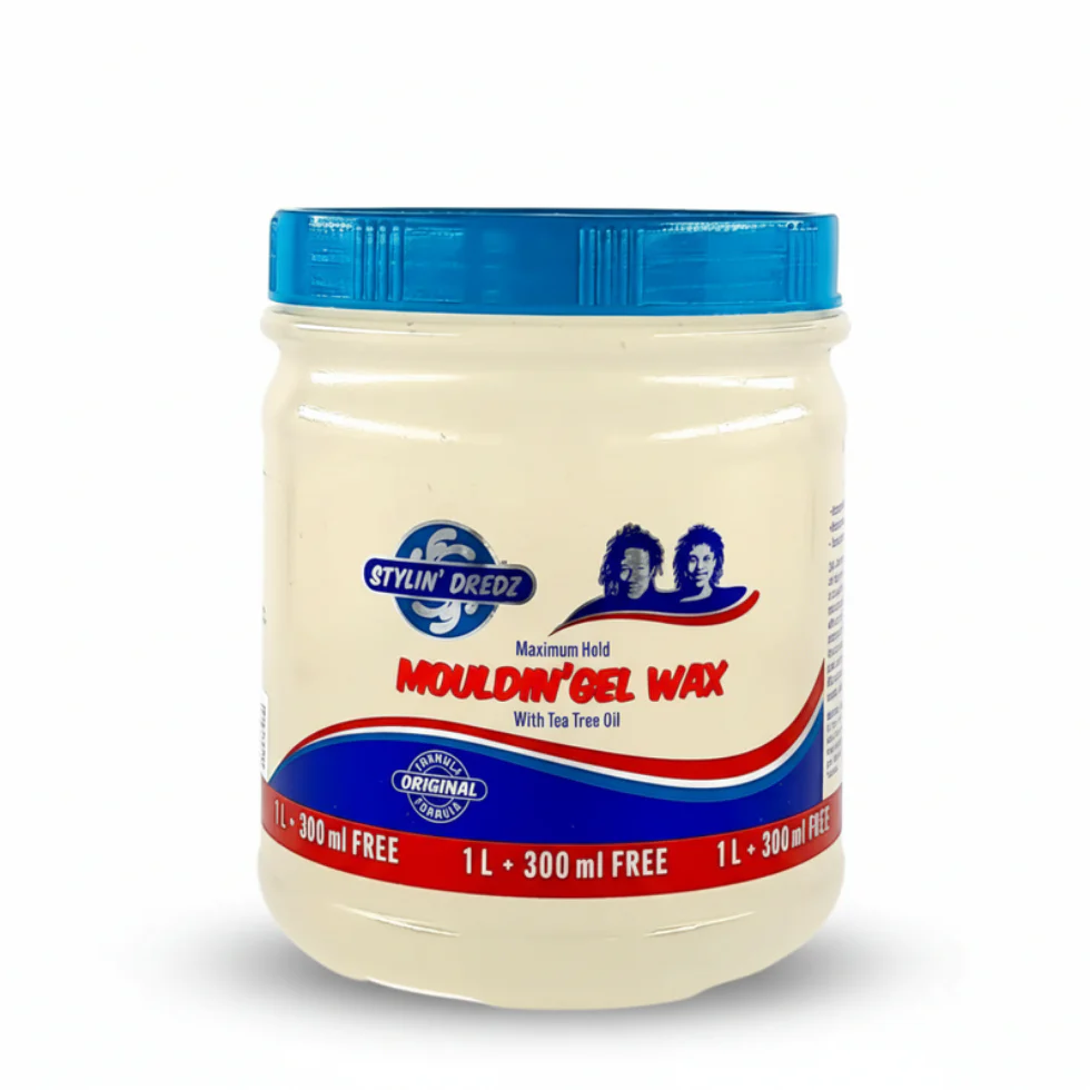Stylin’ Dredz Mouldin Gel Wax 1L | Maximum Hold Tea Tree Styling Gel Wax