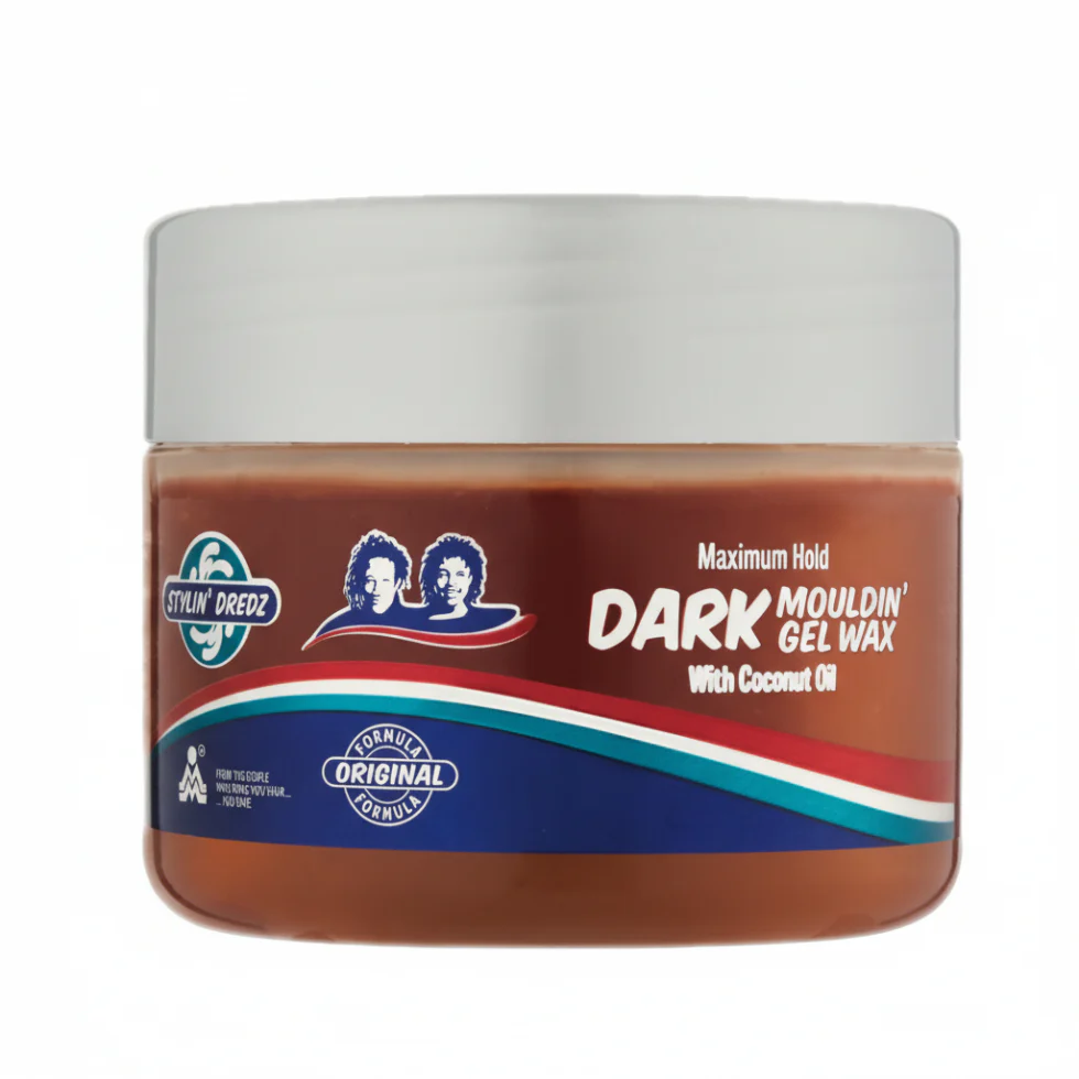 Stylin’ Dredz Dark Mouldin Gel Wax 250ml | Maximum Hold Coconut Styling Wax