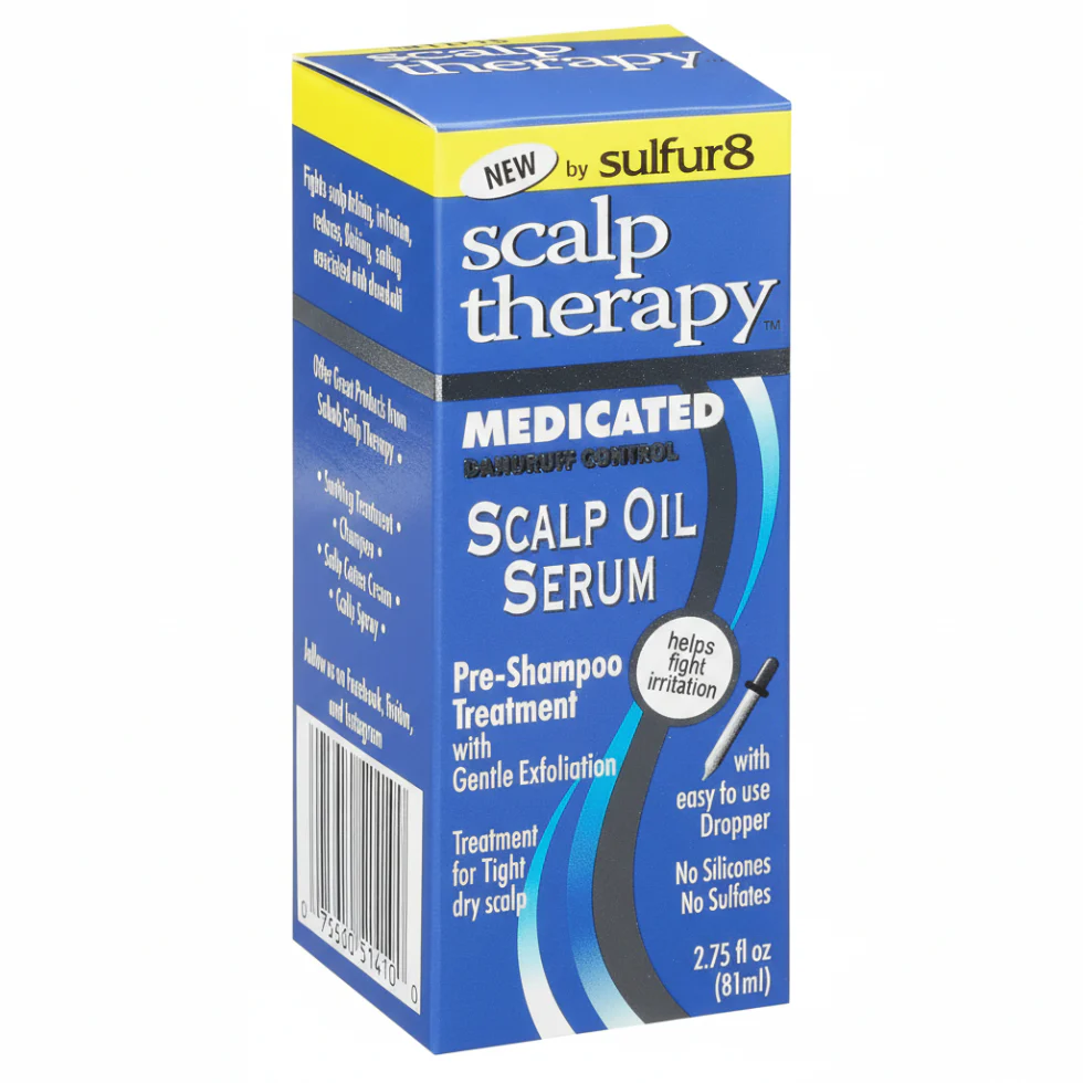 Sulfur8 Medicated Scalp Serum Oil 81ml | Dandruff Control & Itch Relief Treatment