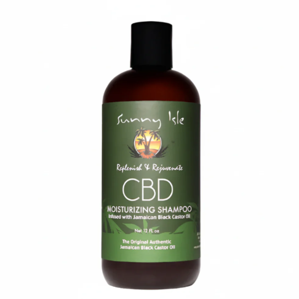 Sunny Isle CBD Shampoo 12oz | Black Castor Oil Strengthening & Cleanse