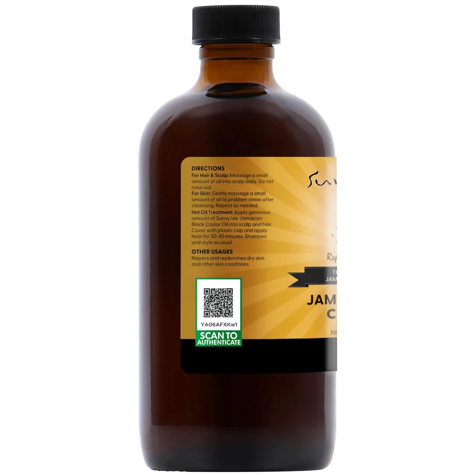 Sunny Isle Jamaican Black Castor Oil 8oz | 100% Pure JBCO Hair Growth Oil - Image 2