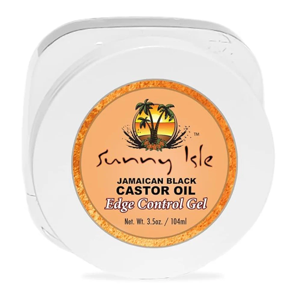 Sunny Isle Black Castor Oil Edge Control Gel 3.5oz | Strong Hold & Shine - Image 2