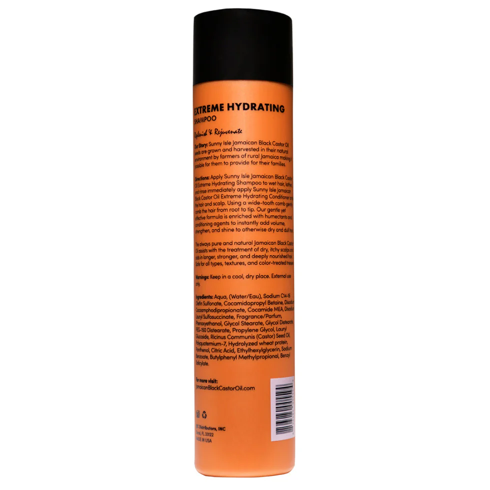 Sunny Isle Black Castor Oil Extreme Hydrating Shampoo 10.1oz | Sulfate-Free Care - Image 2