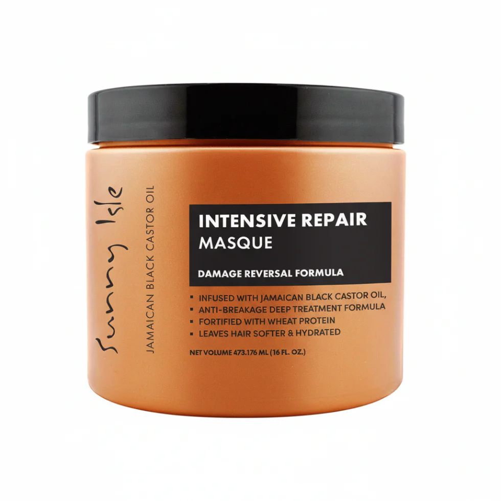 Sunny Isle Black Castor Oil Repair Masque 16oz | Damage Reversal Treatment