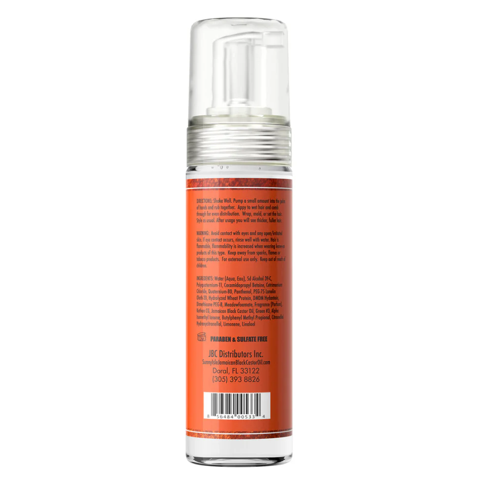 Sunny Isle Jamaican Black Castor Oil Mousse Wrap Set Twist 7oz | Frizz Control - Image 2