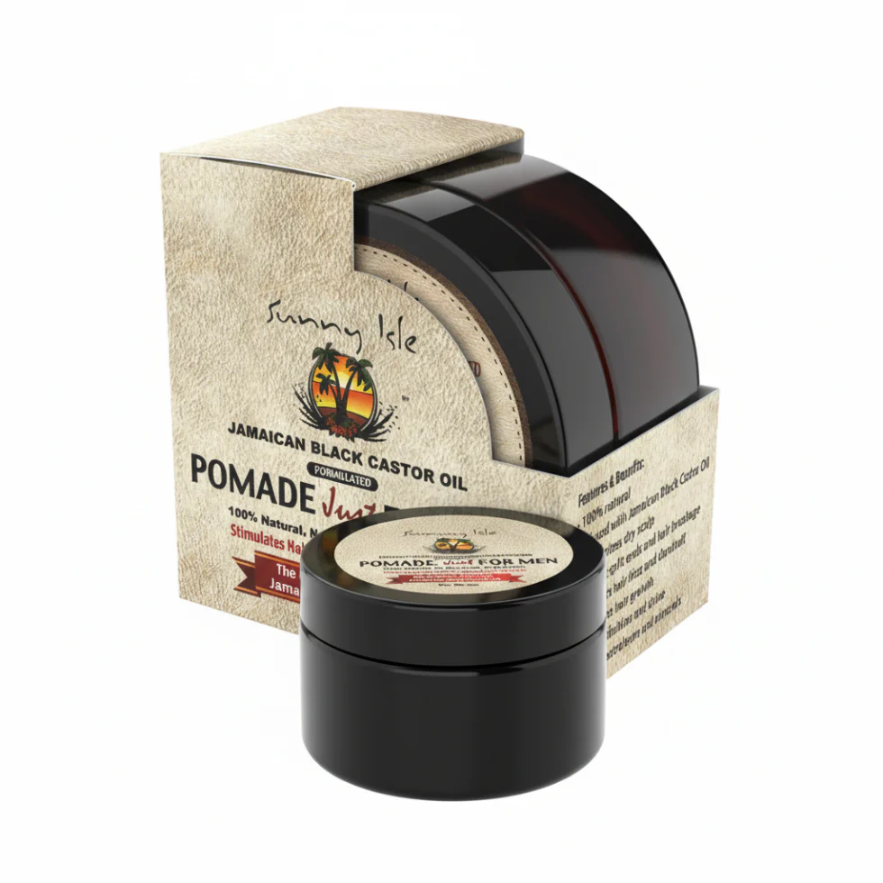 Sunny Isle Jamaican Black Castor Oil Pomade Just for Men 4oz | Strength & Shine