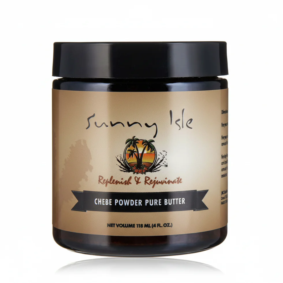 Sunny Isle Jamaican Black Castor Oil Chebe Powder Pure Butter 4oz | Hair Growth & Moisture