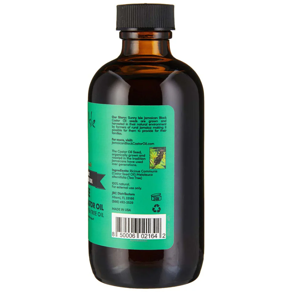 Sunny Isle Jamaican Black Castor Oil with Tea Tree Oil 4oz | Scalp Relief Care - Image 2