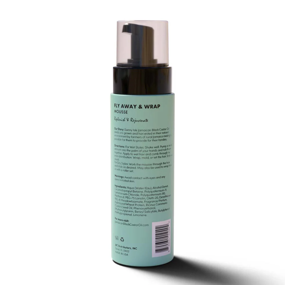 Sunny Isle Just for Wig & Weave Fly Away & Wrap Mousse 8oz | For Human & Synthetic Hair - Image 2