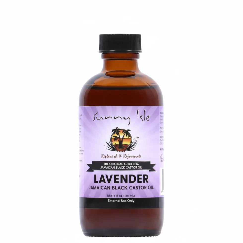 Sunny Isle Lavender Jamaican Black Castor Oil 4oz | Hair & Skin Nourishing Oil