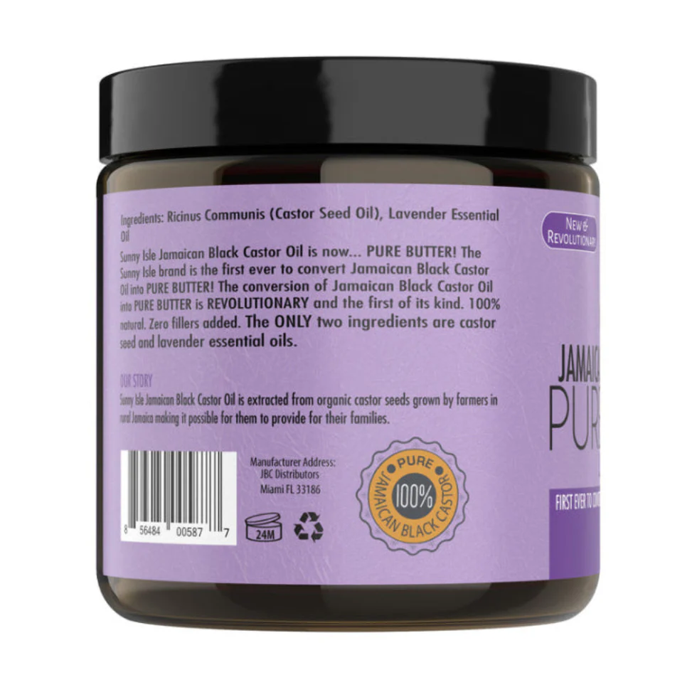 Sunny Isle Lavender Jamaican Black Castor Oil Pure Butter 4oz | Hair & Skin Care - Image 2
