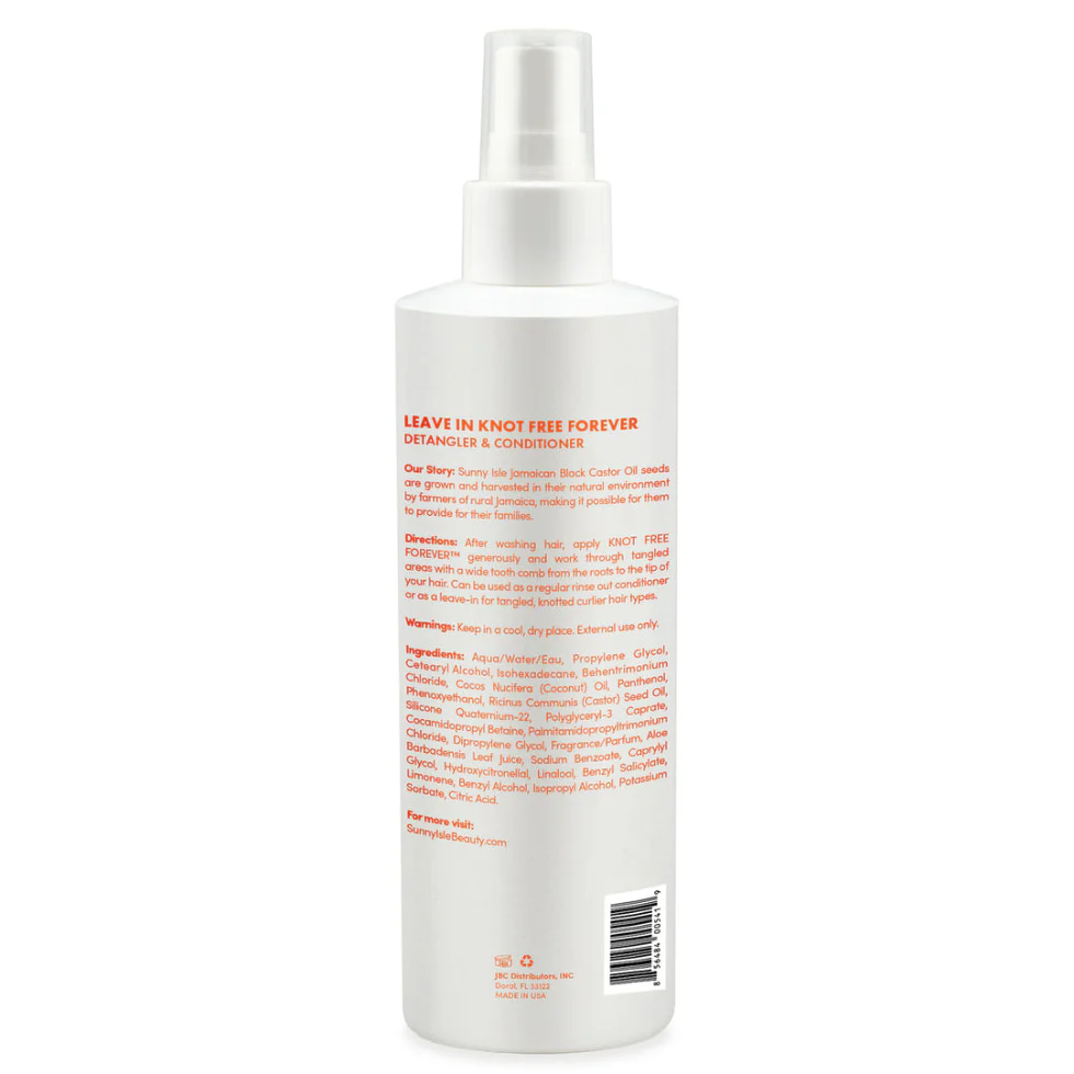 Sunny Isle Knot Free Forever Leave-In Detangler 8oz | Moisture & Hair Care - Image 2