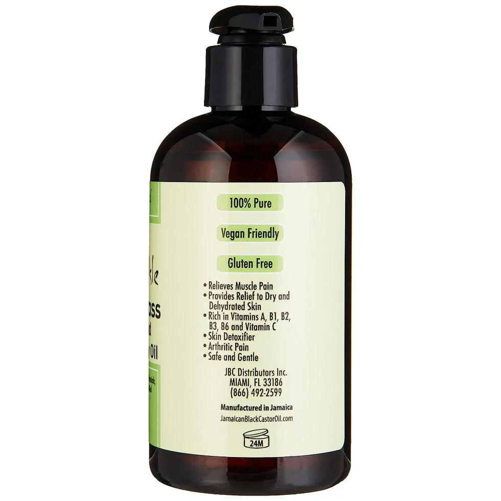 Sunny Isle Lemongrass Massage Oil 8oz | Aromatherapy Relax & Nourish - Image 3