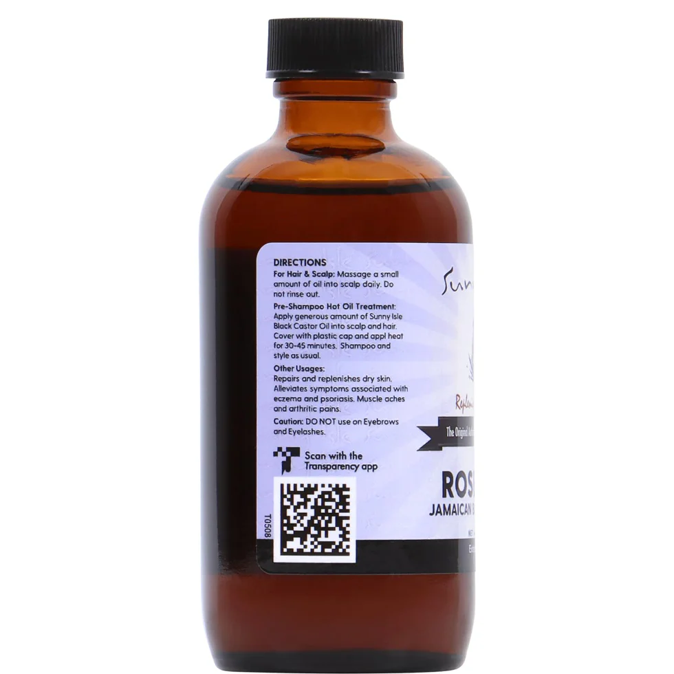 Sunny Isle Rosemary Jamaican Black Castor Oil 118ml | Hair Growth Oil - Image 3