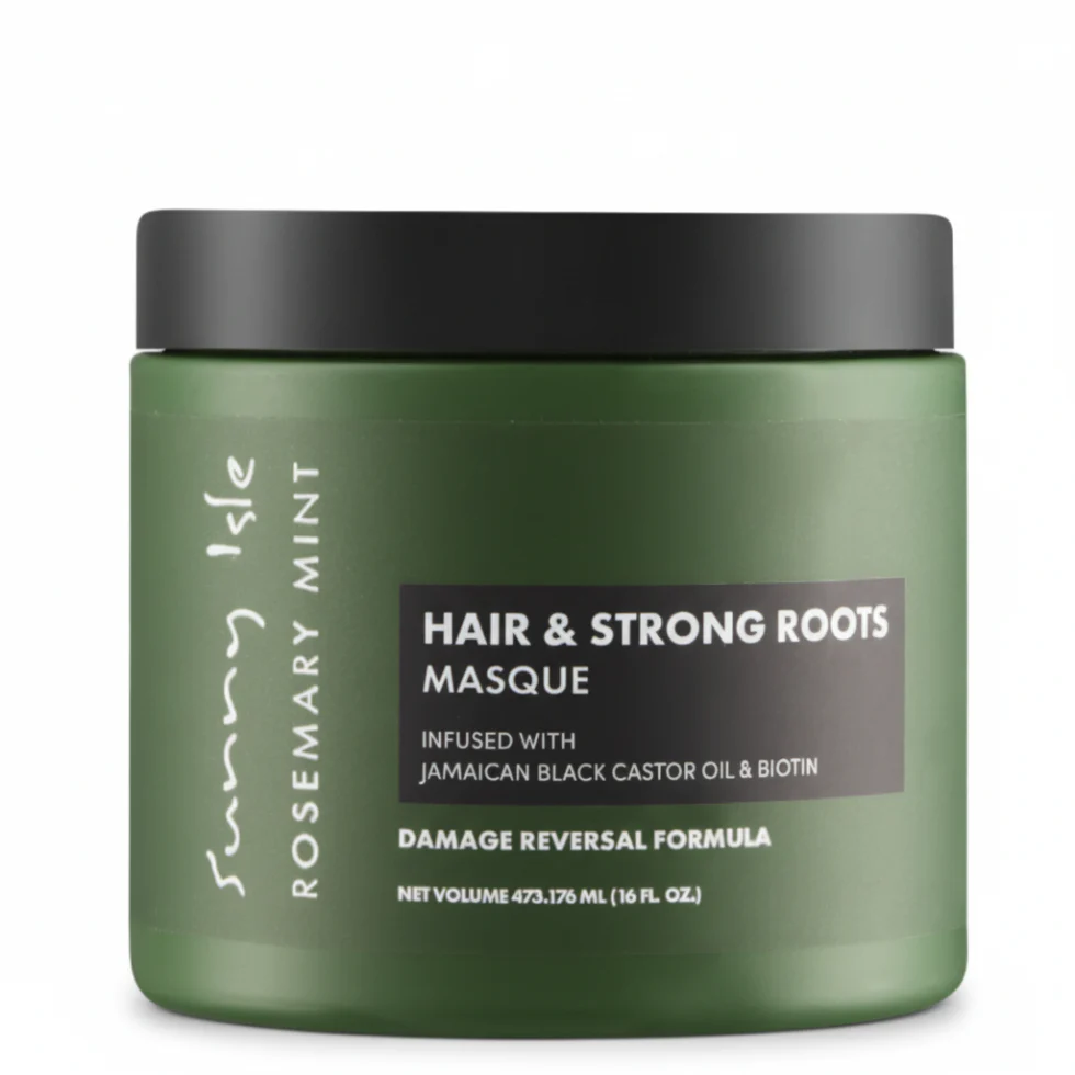 Sunny Isle Rosemary Mint Hair & Strong Roots Masque 473ml | Deep Repair Treatment
