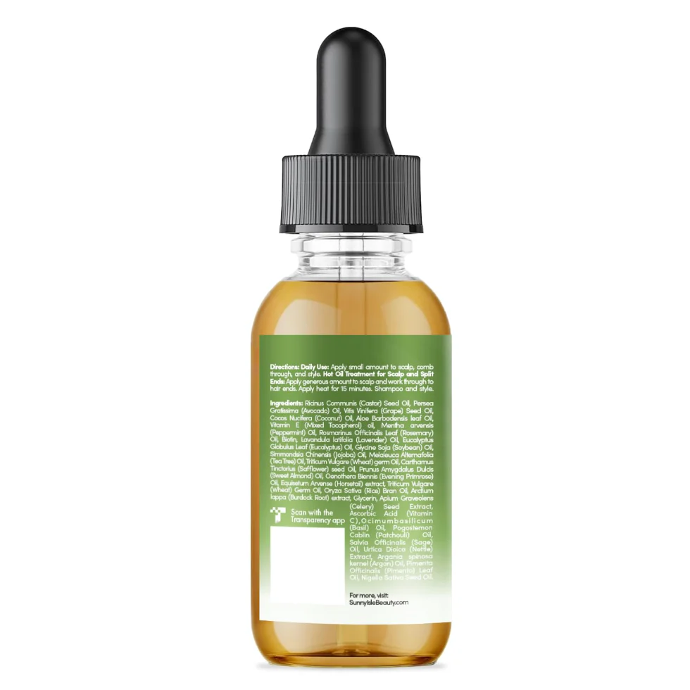 Sunny Isle Rosemary Mint Hair & Strong Roots Oil Lite 3oz | Strength & Growth Care - Image 3