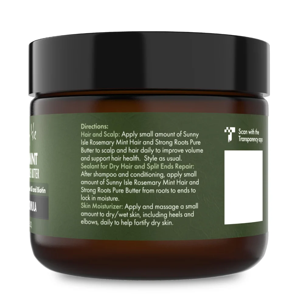Sunny Isle Rosemary Mint Hair & Strong Roots Butter 2oz | Growth & Strength Care - Image 2