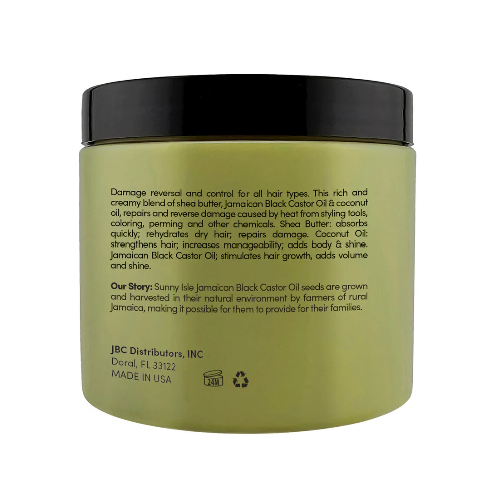 Sunny Isle Shea Coconut Intensive Repair Masque 16oz | Deep Repair Hair Treatment - Image 2