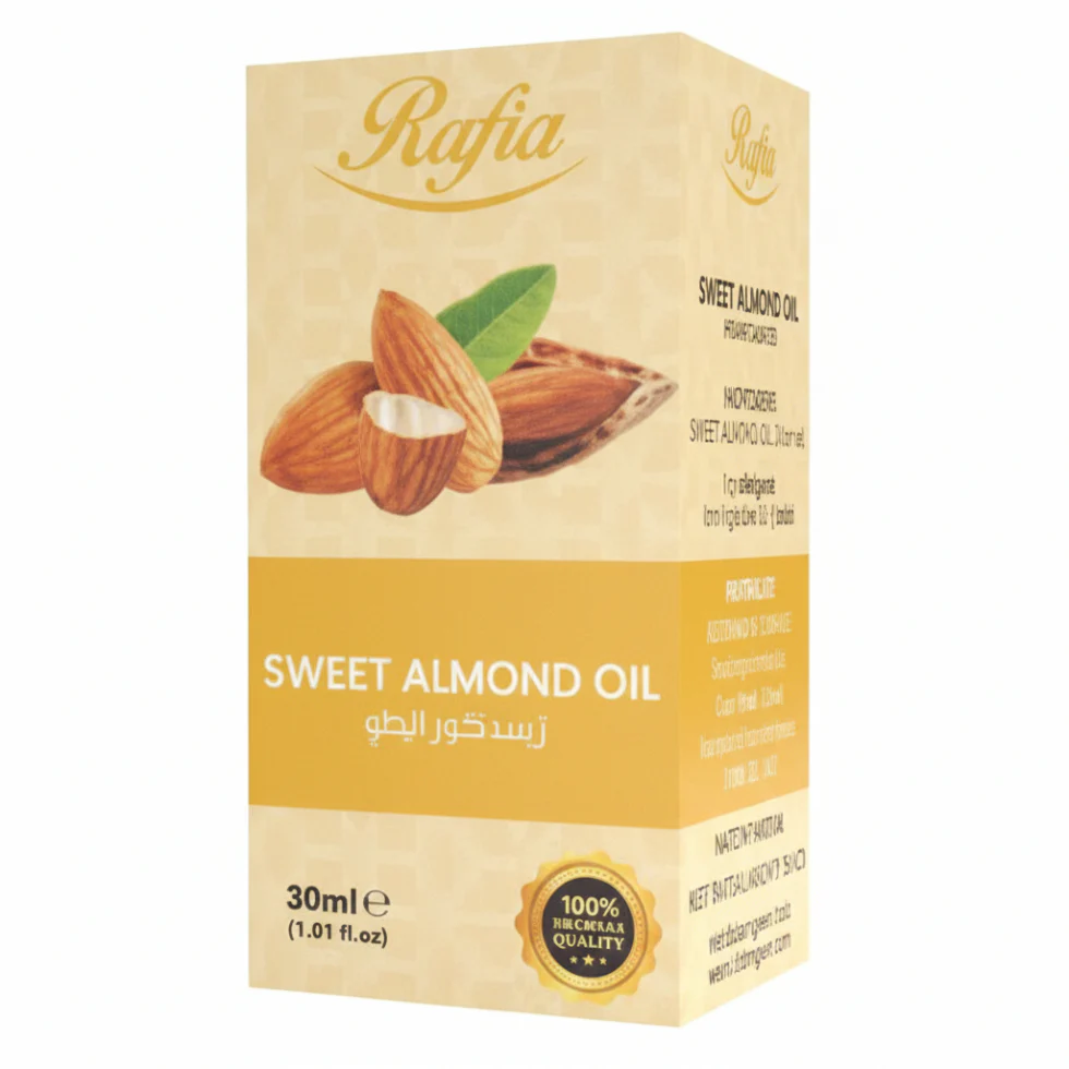 Rafia Sweet Almond Oil 30ml | Skin Nourishing & Hair Hydration Care