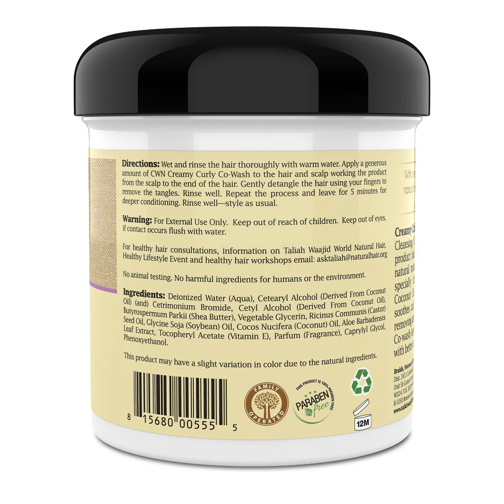 Taliah Waajid Creamy Curly Co-Wash 473ml | With Coconut Oil & Aloe Vera - Image 3