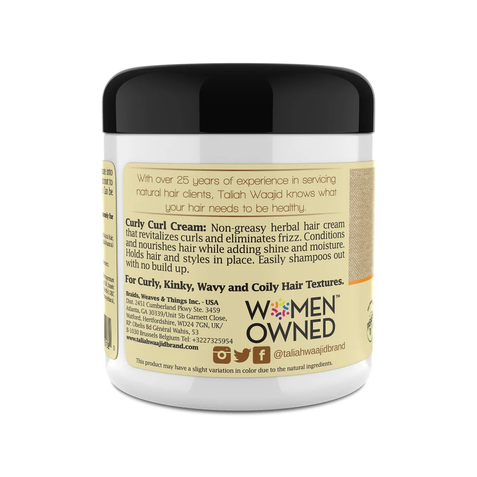 Taliah Waajid Curly Curl Cream 177ml | Define Curls & Waves, Frizz-Free Hair - Image 3