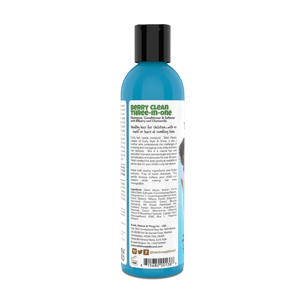 Taliah Waajid For Children  Berry Clean 3-In-1 Shampoo 236ml | Gentle Cleanser - Image 3