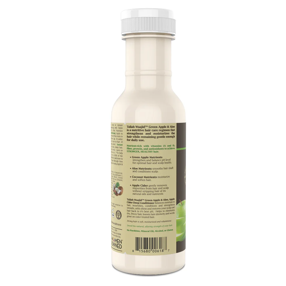Taliah Waajid Green Apple & Aloe Apple Cider Deep Conditioner 12oz | Nourish & Restore Hair - Image 2
