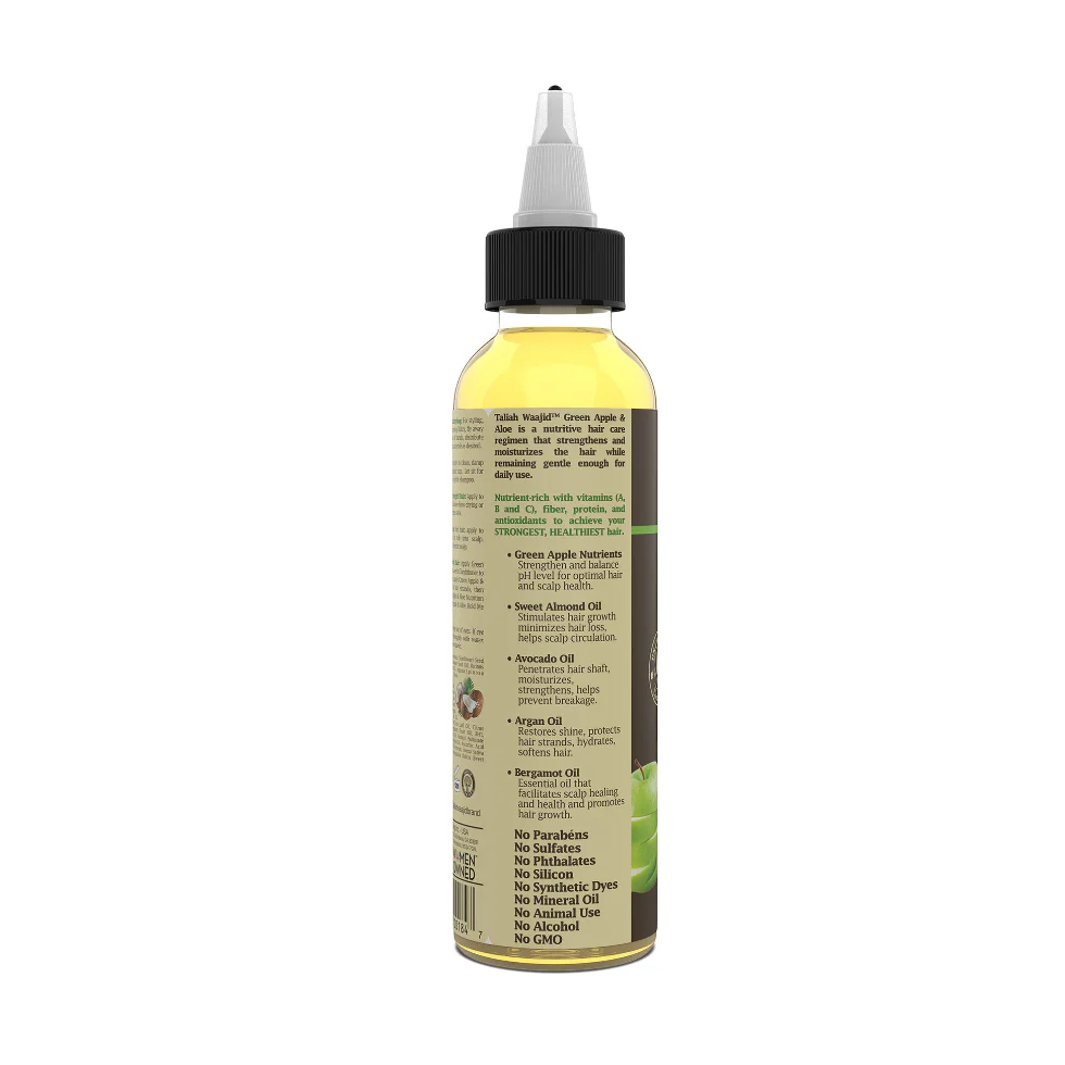 Taliah Waajid Green Apple & Aloe Nutrition Apple Seed Oil 4oz | Strengthen & Hydrate Hair - Image 3